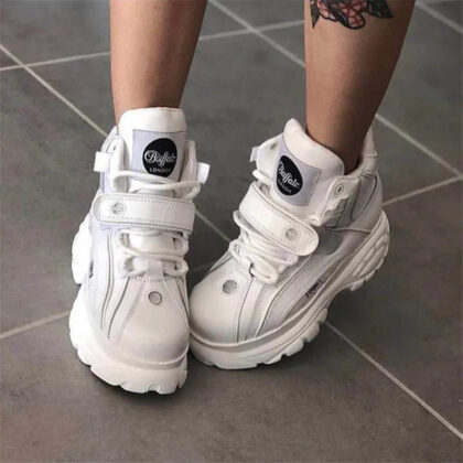 Top Quality Genuine Leather buffalo shoes platform london Women Casual Sneakers imitacion Brand Luxury Dad shoes ST487 ST488